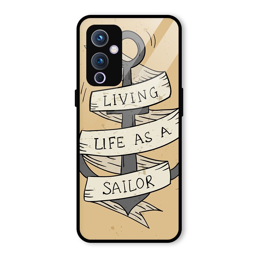 Old School Anchor Glass Back Case for OnePlus 9