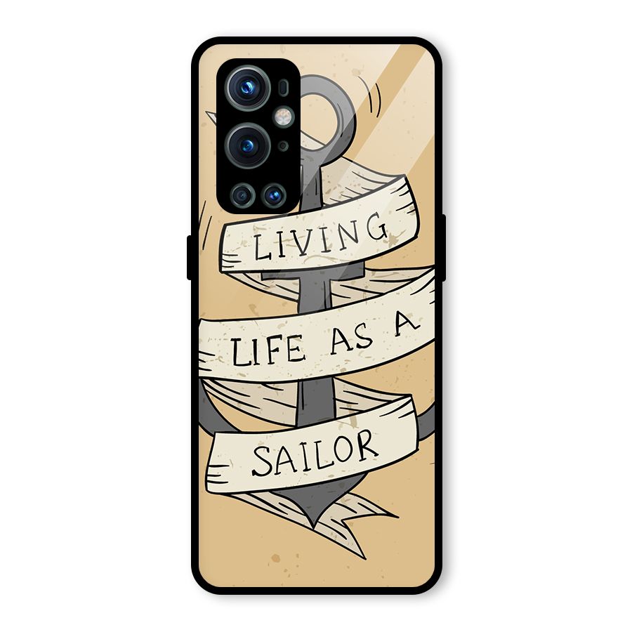 Old School Anchor Glass Back Case for OnePlus 9 Pro