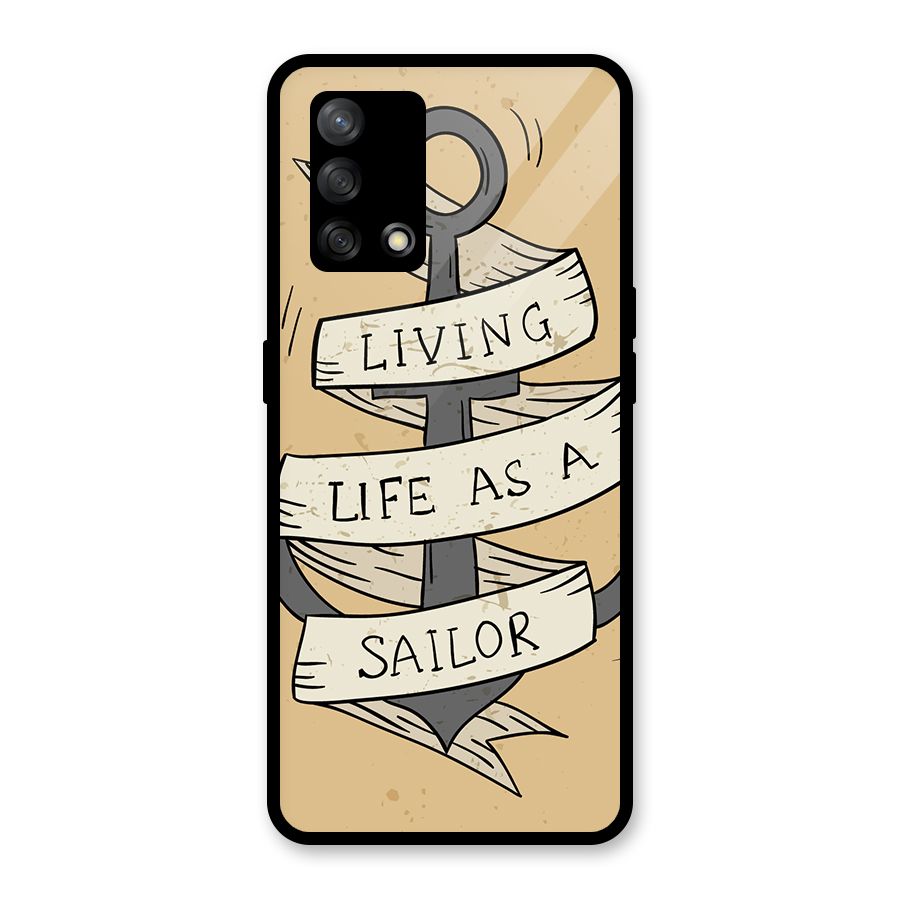 Old School Anchor Glass Back Case for Oppo F19