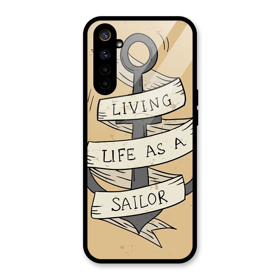 Old School Anchor Glass Back Case for Realme 6i