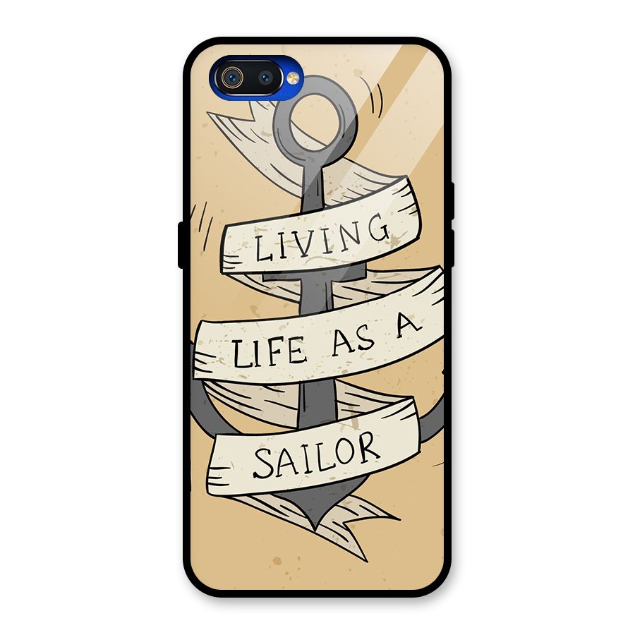 Old School Anchor Glass Back Case for Realme C2