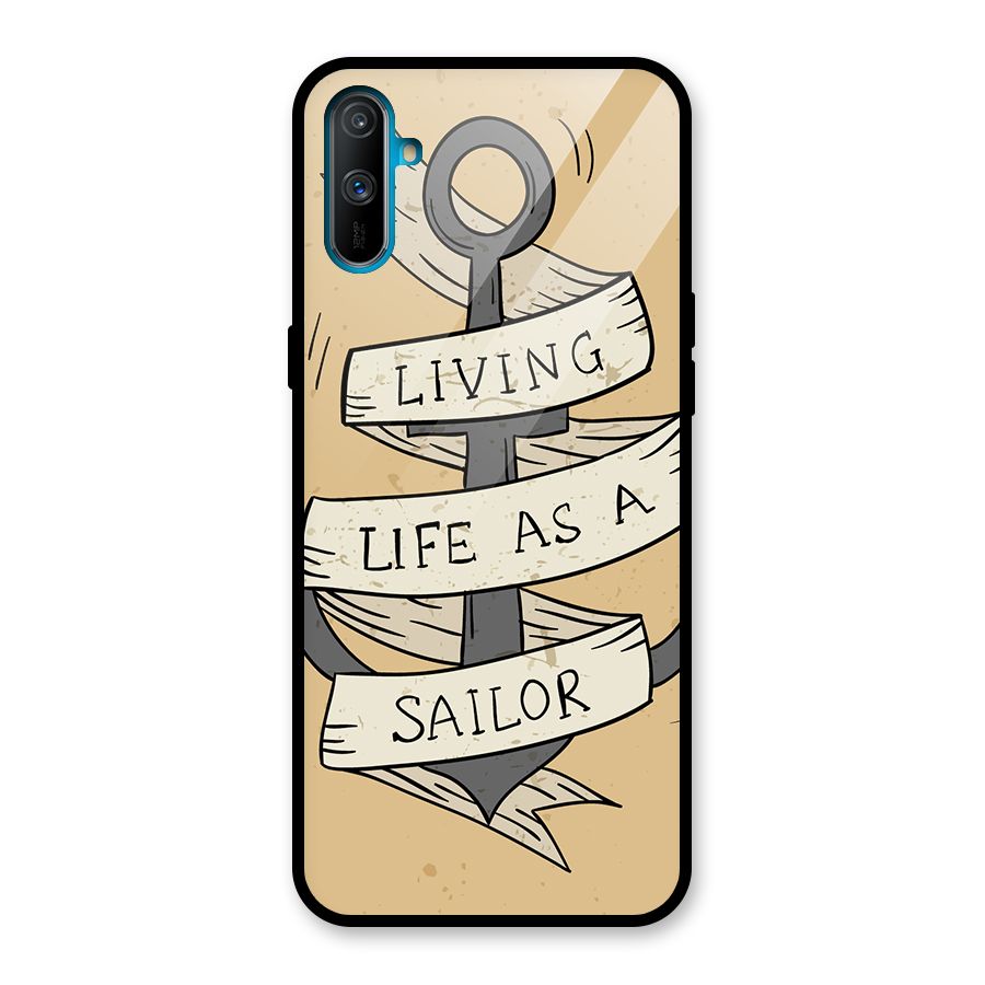 Old School Anchor Glass Back Case for Realme C3