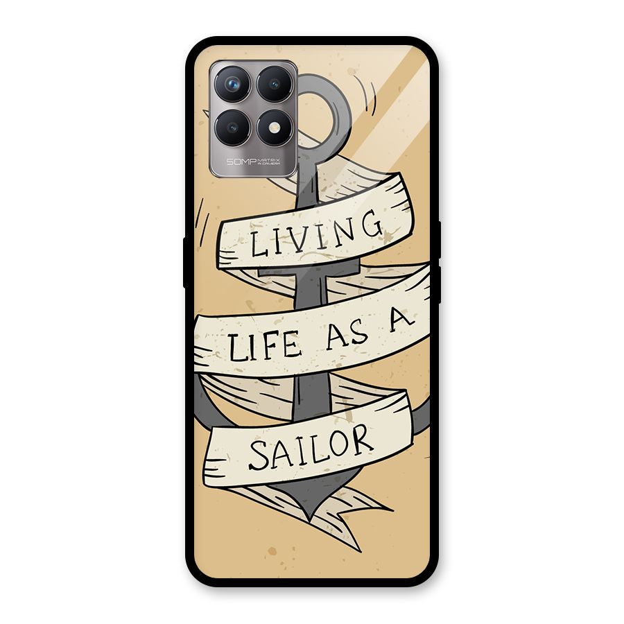 Old School Anchor Glass Back Case for Realme Narzo 50