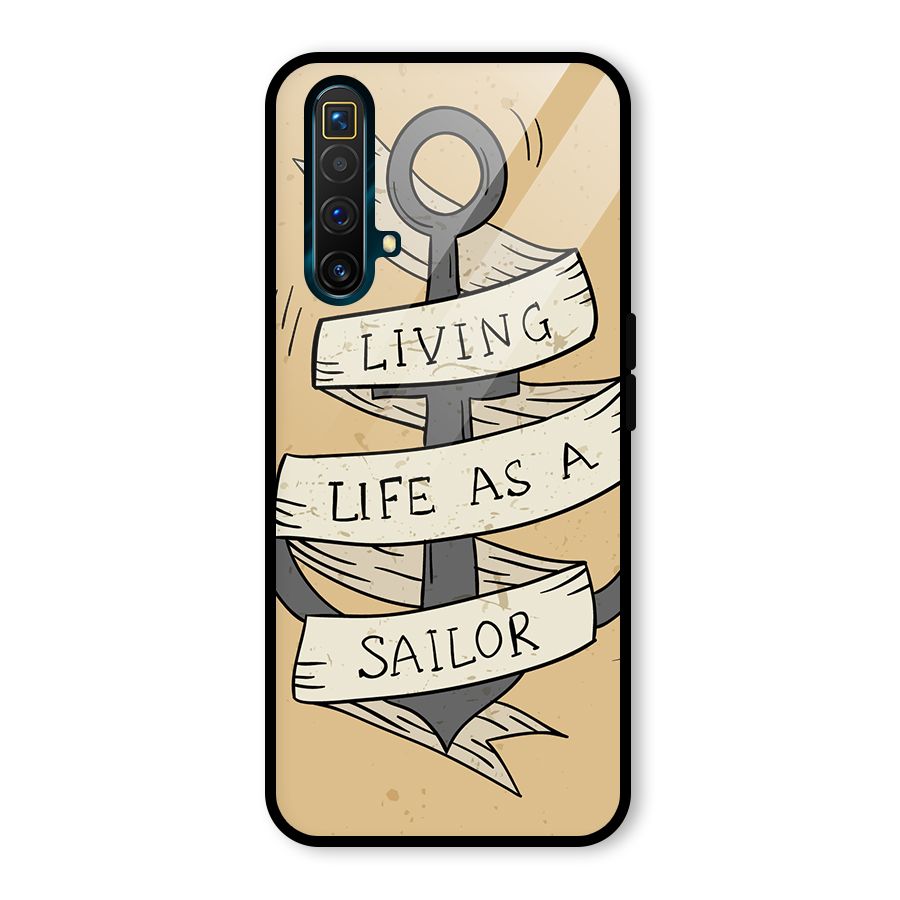 Old School Anchor Glass Back Case for Realme X3