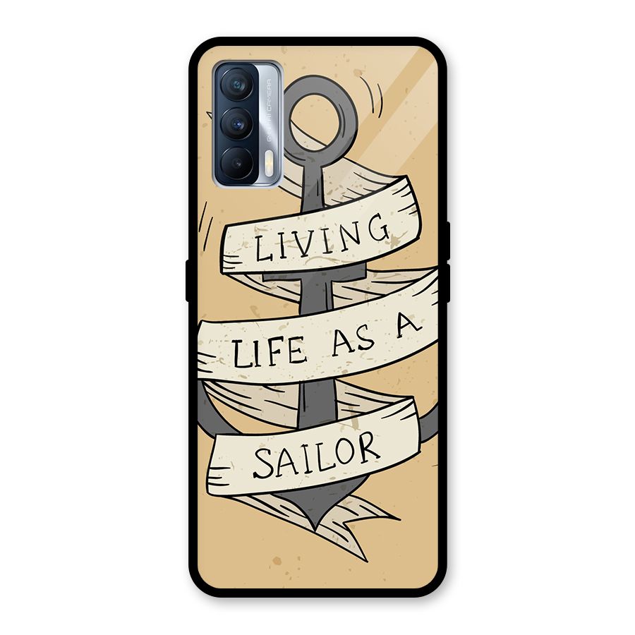 Old School Anchor Glass Back Case for Realme X7