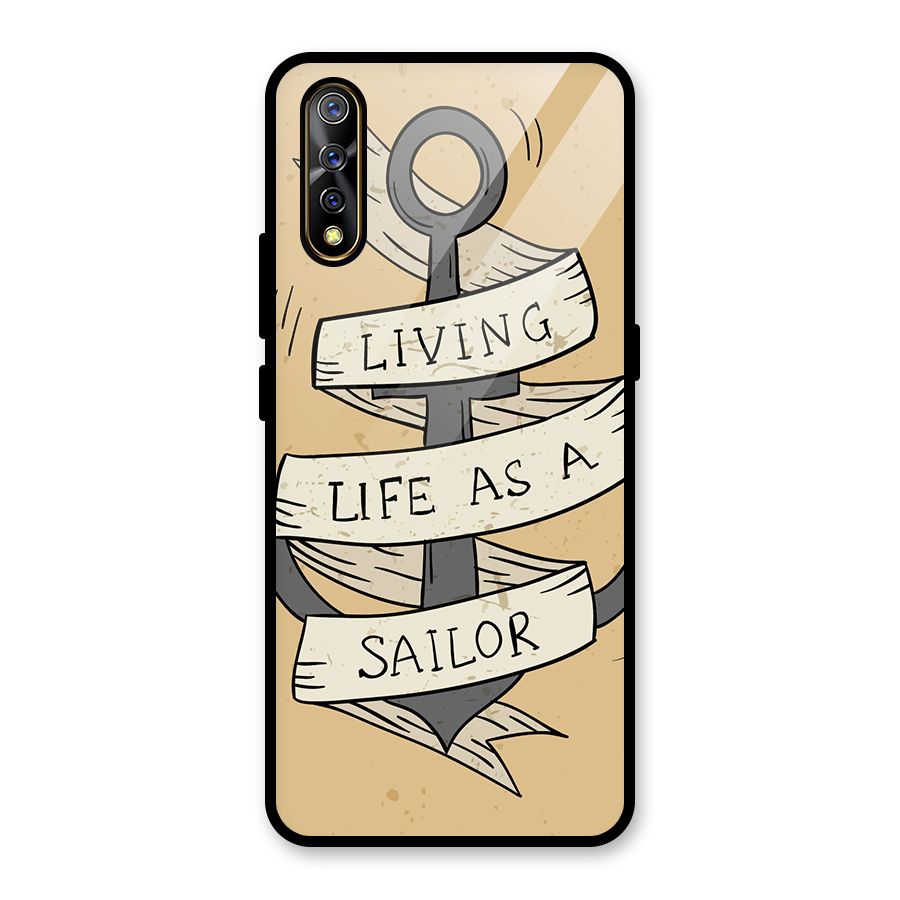 Old School Anchor Glass Back Case for Vivo S1