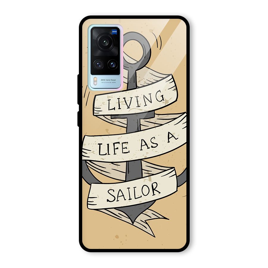 Old School Anchor Glass Back Case for Vivo X60