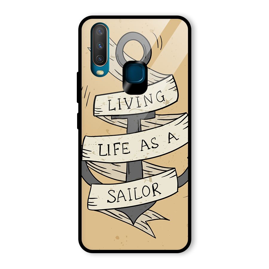 Old School Anchor Glass Back Case for Vivo Y15