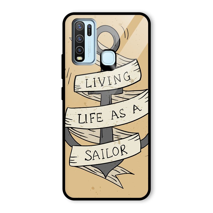 Old School Anchor Glass Back Case for Vivo Y30