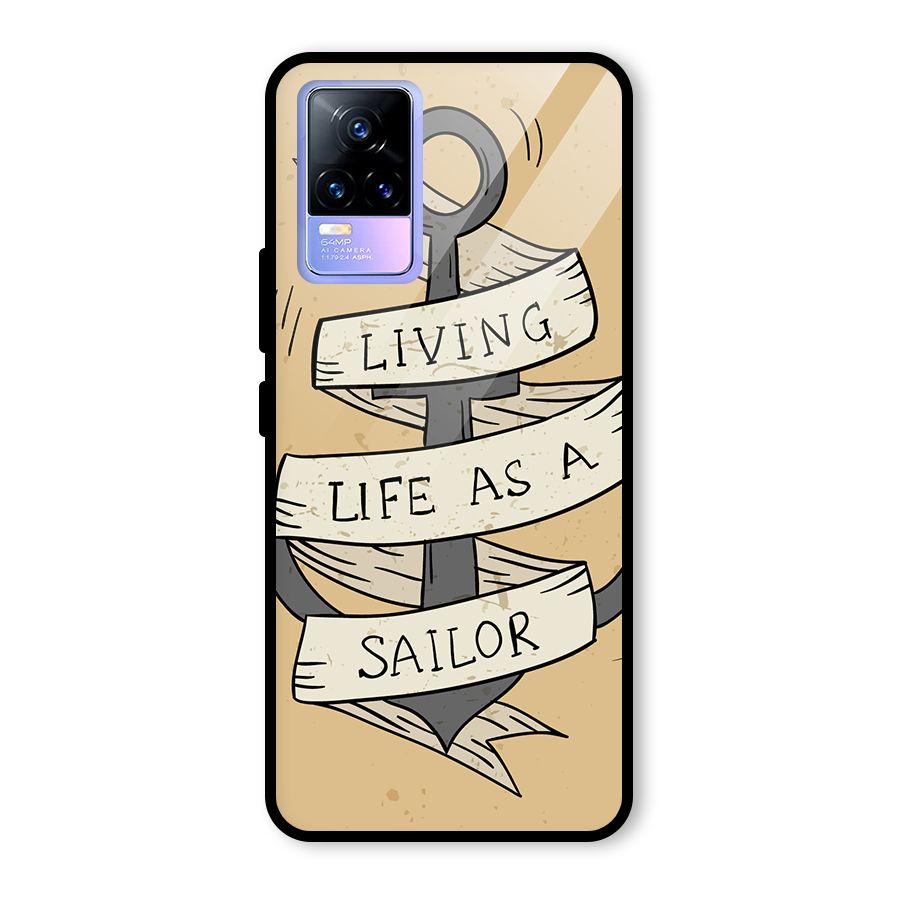 Old School Anchor Glass Back Case for Vivo Y73