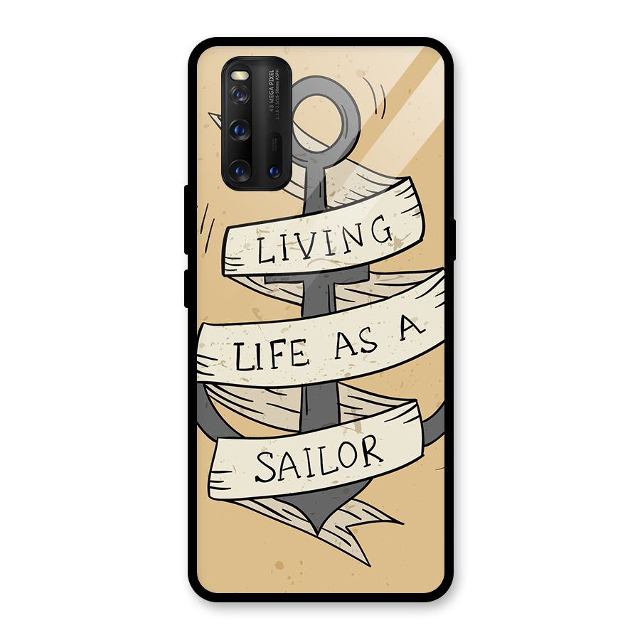 Old School Anchor Glass Back Case for Vivo iQOO 3