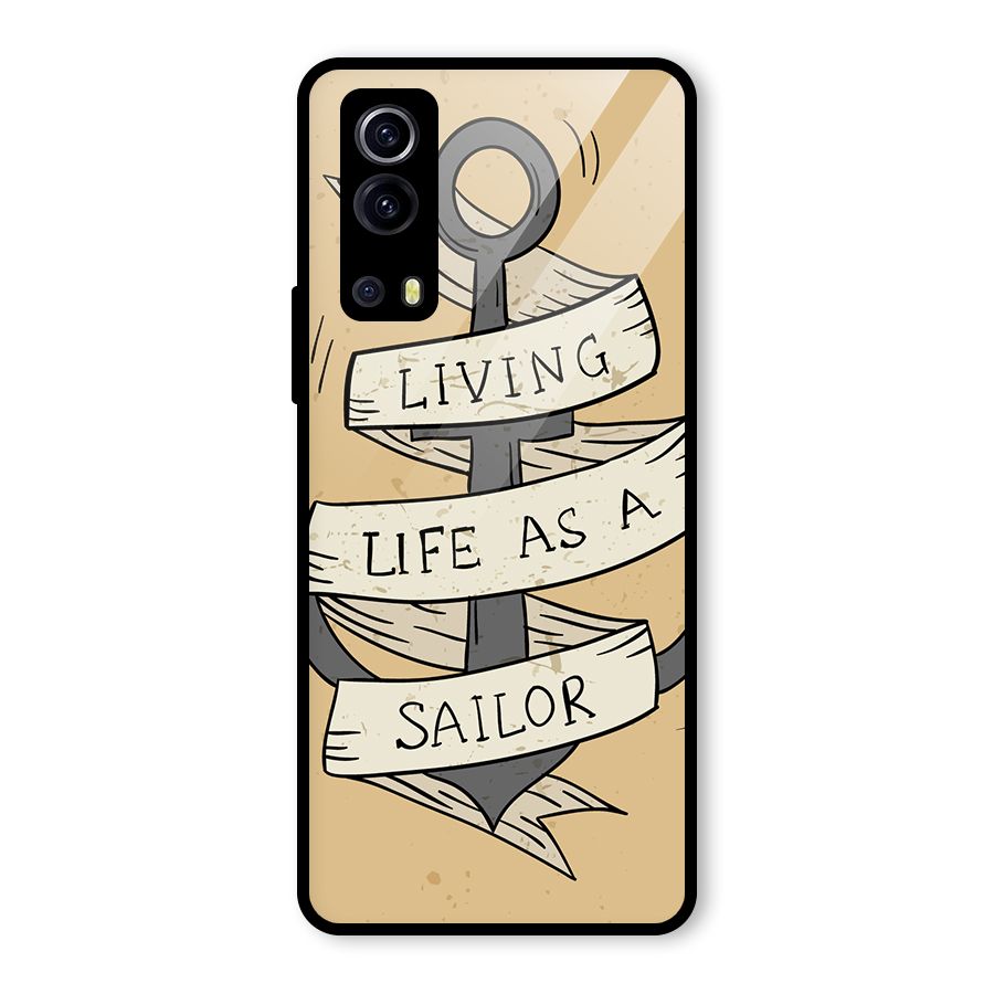 Old School Anchor Glass Back Case for Vivo iQOO Z3