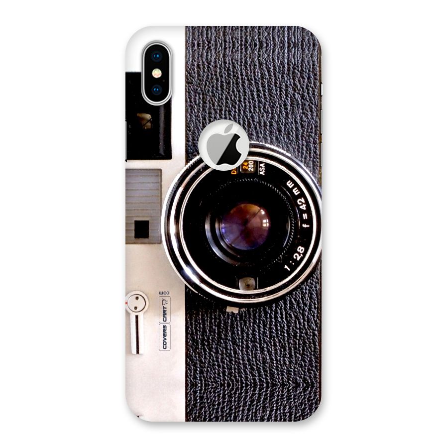 Old School Camera Back Case for iPhone X Logo Cut