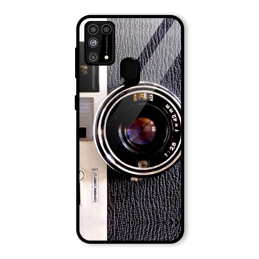 Old School Camera Glass Back Case for Galaxy F41