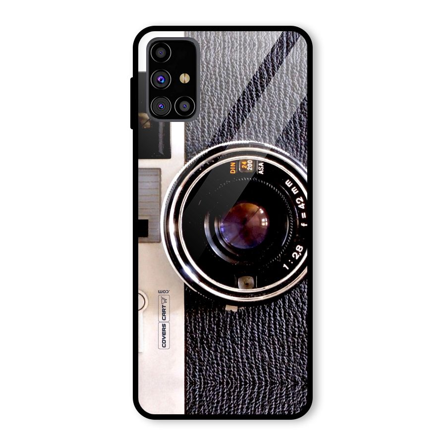 Old School Camera Glass Back Case for Galaxy M31s