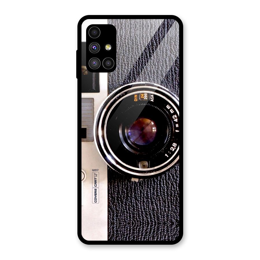 Old School Camera Glass Back Case for Galaxy M51