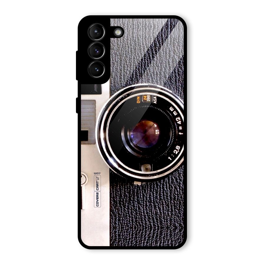 Old School Camera Glass Back Case for Galaxy S21 Plus