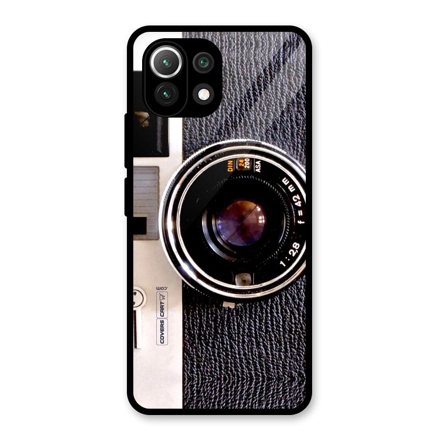 Old School Camera Glass Back Case for Mi 11 Lite