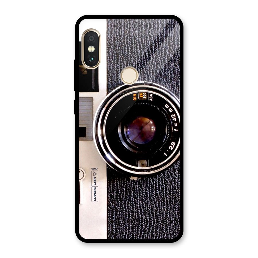 Old School Camera Glass Back Case for Redmi Note 5 Pro