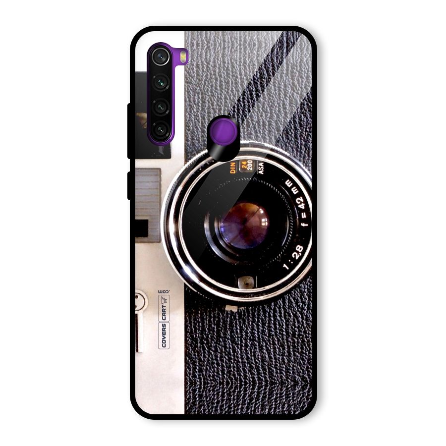 Old School Camera Glass Back Case for Redmi Note 8