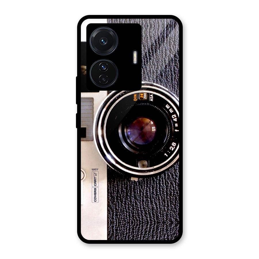 Old School Camera Glass Back Case for Vivo T1 Pro