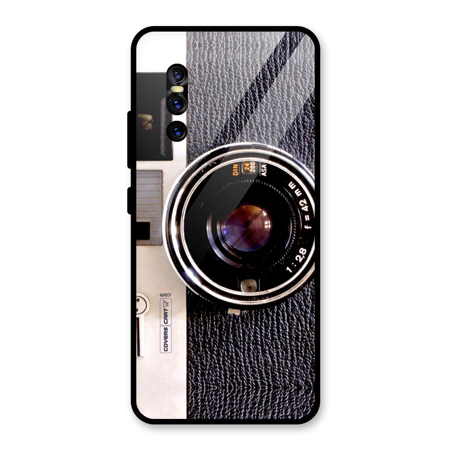Old School Camera Glass Back Case for Vivo V15 Pro