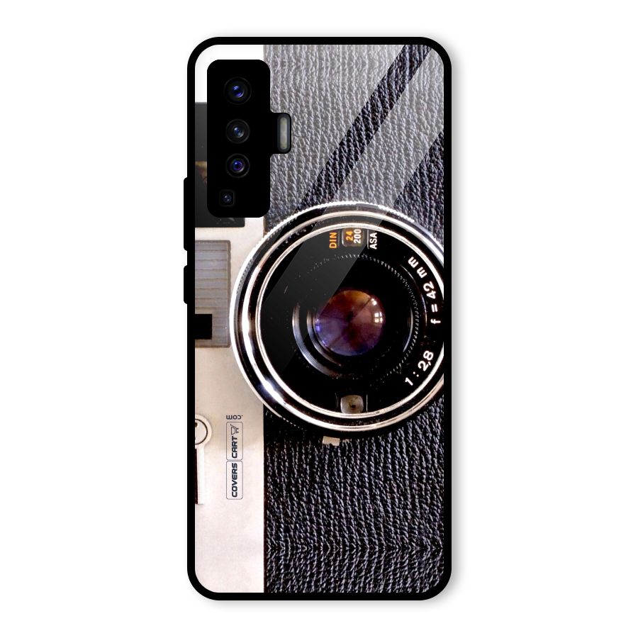 Old School Camera Glass Back Case for Vivo X50