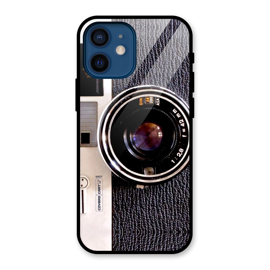 Old School Camera Glass Back Case for iPhone 12 Mini