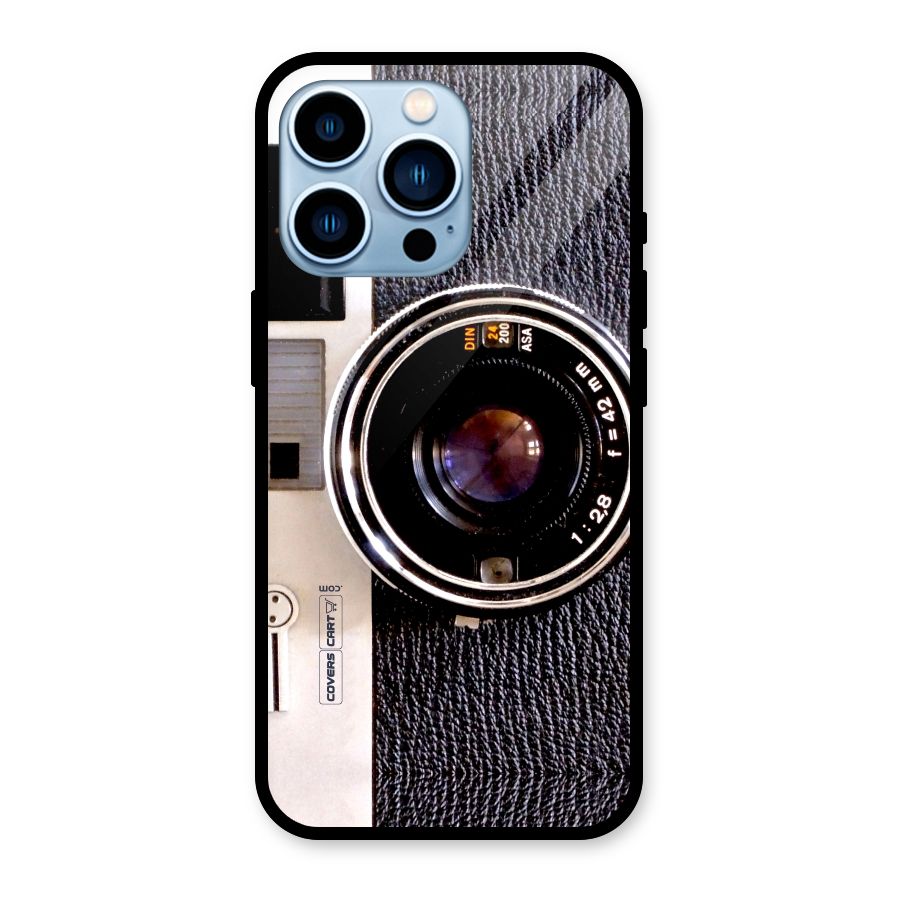 Old School Camera Glass Back Case for iPhone 13 Pro