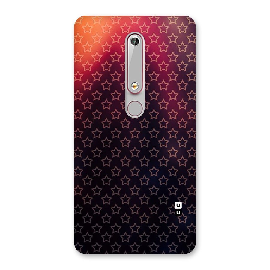 Ombre Stars Back Case for Nokia 6.1