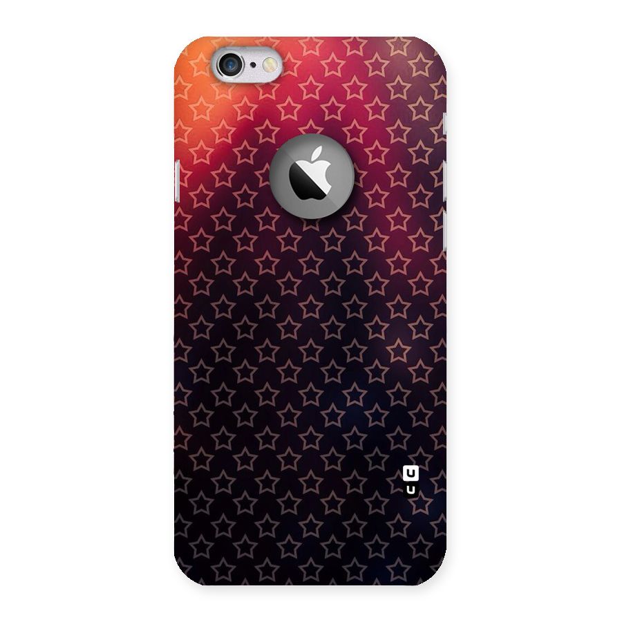 Ombre Stars Back Case for iPhone 6 Logo Cut