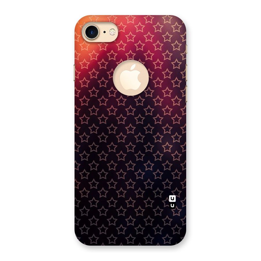 Ombre Stars Back Case for iPhone 7 Logo Cut