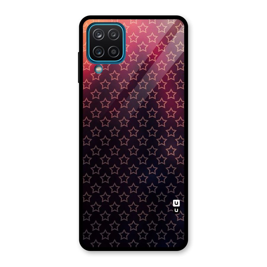 Ombre Stars Glass Back Case for Galaxy A12