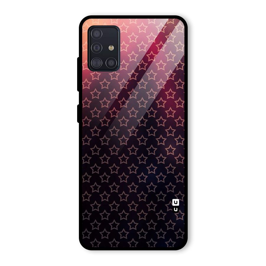 Ombre Stars Glass Back Case for Galaxy A51
