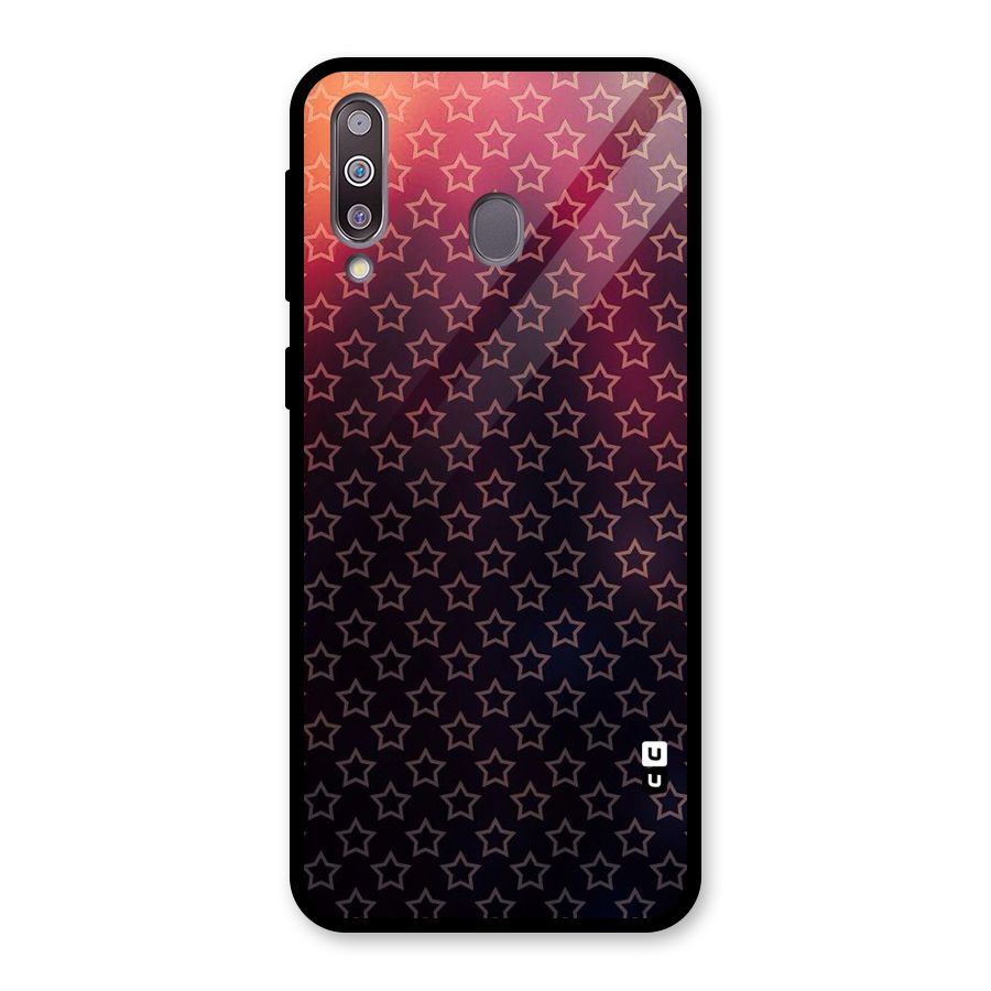 Ombre Stars Glass Back Case for Galaxy M30