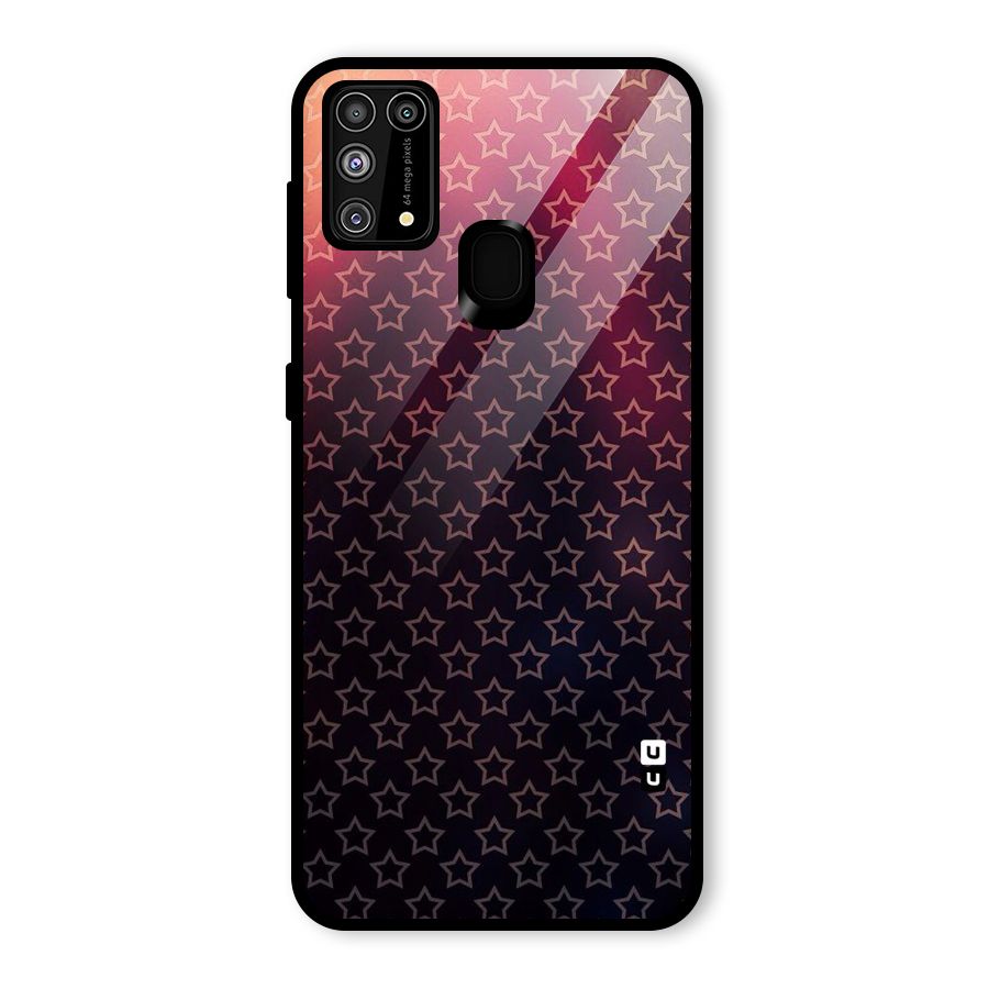 Ombre Stars Glass Back Case for Galaxy M31