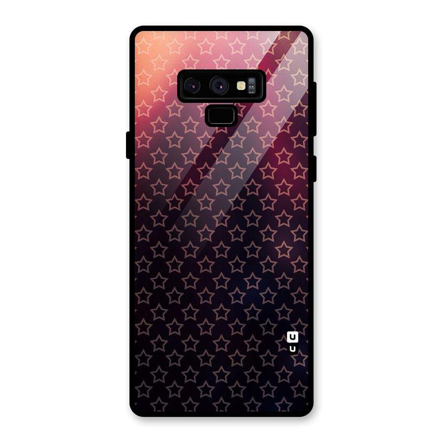 Ombre Stars Glass Back Case for Galaxy Note 9