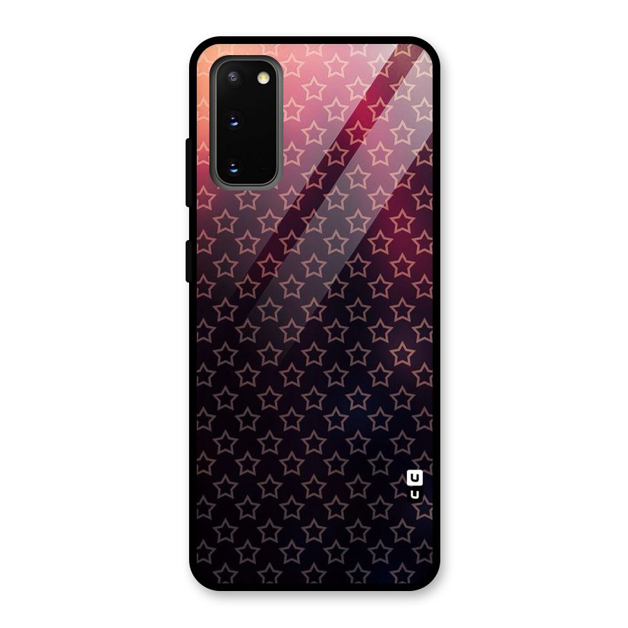 Ombre Stars Glass Back Case for Galaxy S20