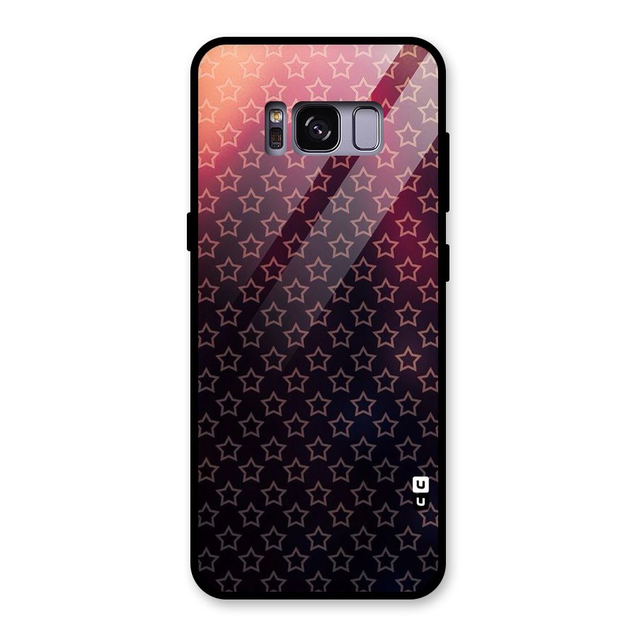 Ombre Stars Glass Back Case for Galaxy S8