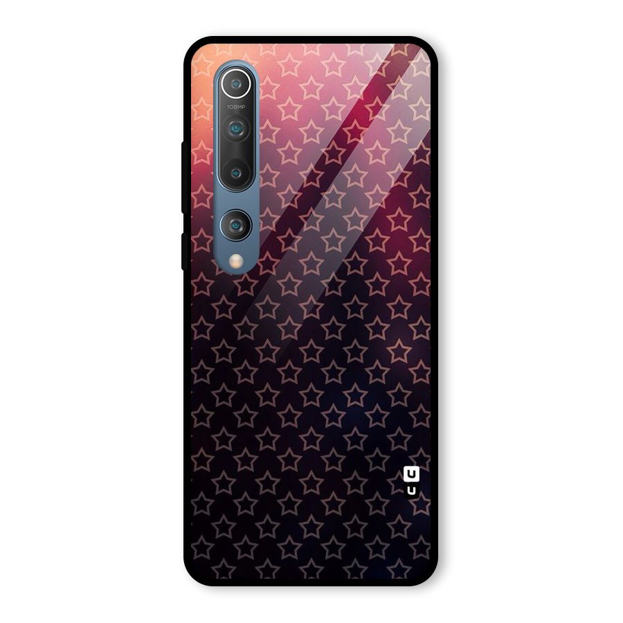 Ombre Stars Glass Back Case for Mi 10