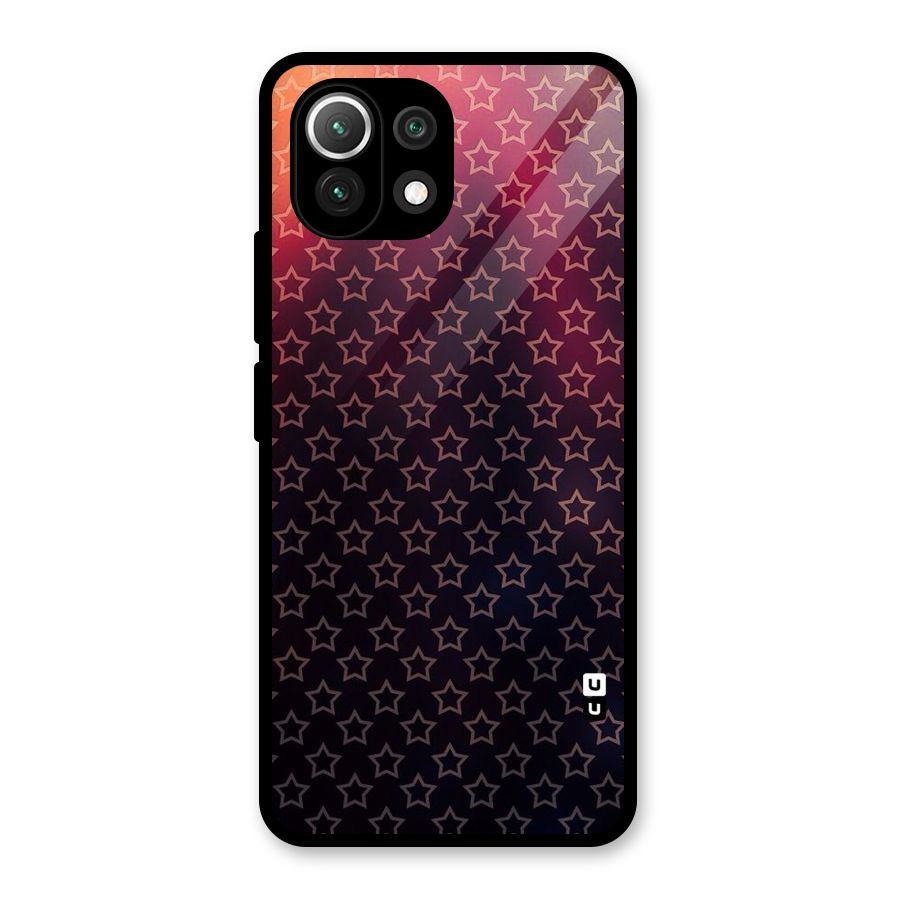 Ombre Stars Glass Back Case for Mi 11 Lite NE 5G
