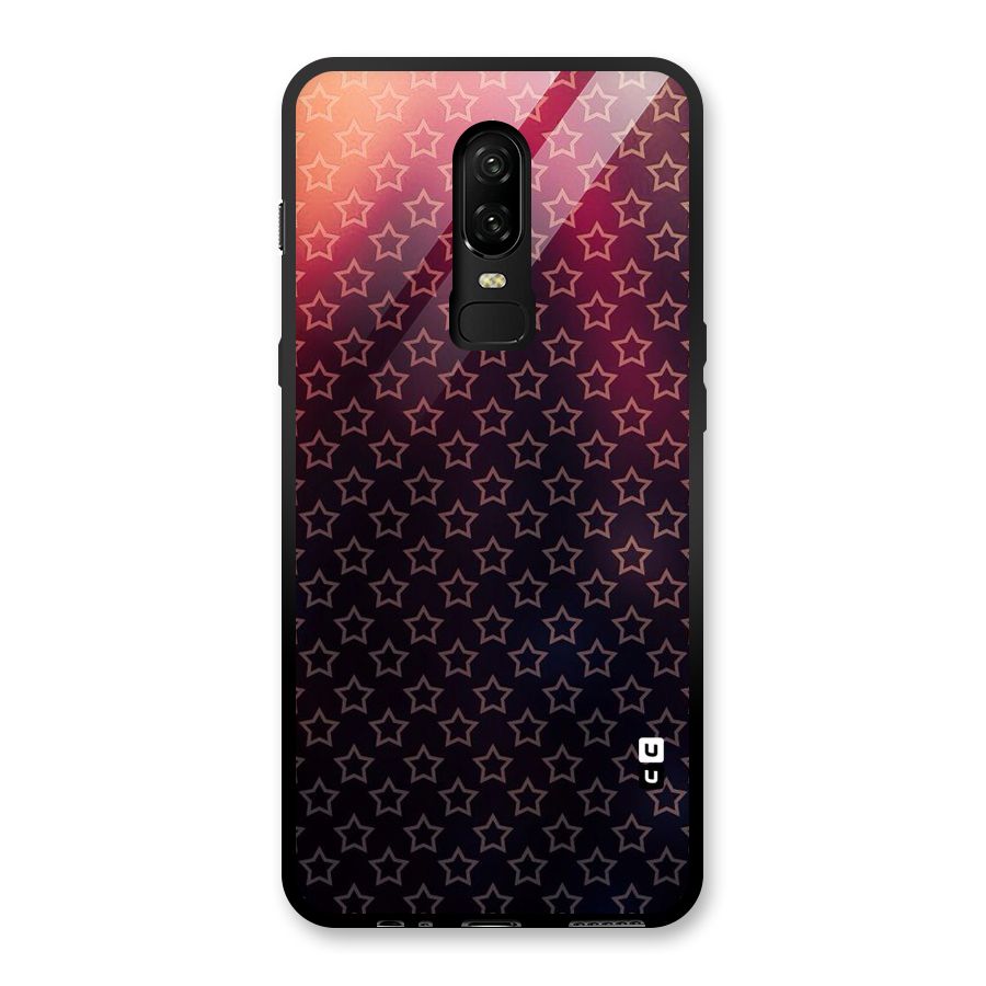 Ombre Stars Glass Back Case for OnePlus 6