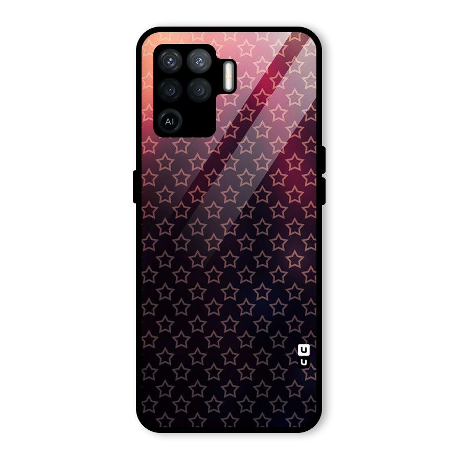 Ombre Stars Glass Back Case for Oppo F19 Pro