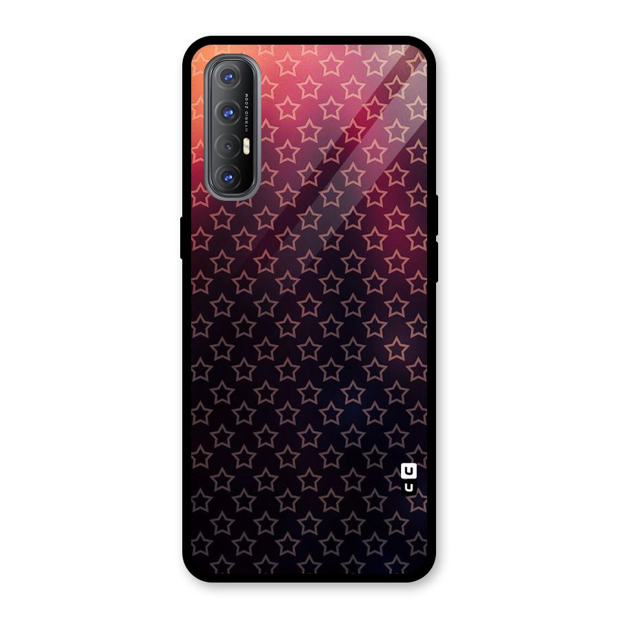 Ombre Stars Glass Back Case for Oppo Reno3 Pro
