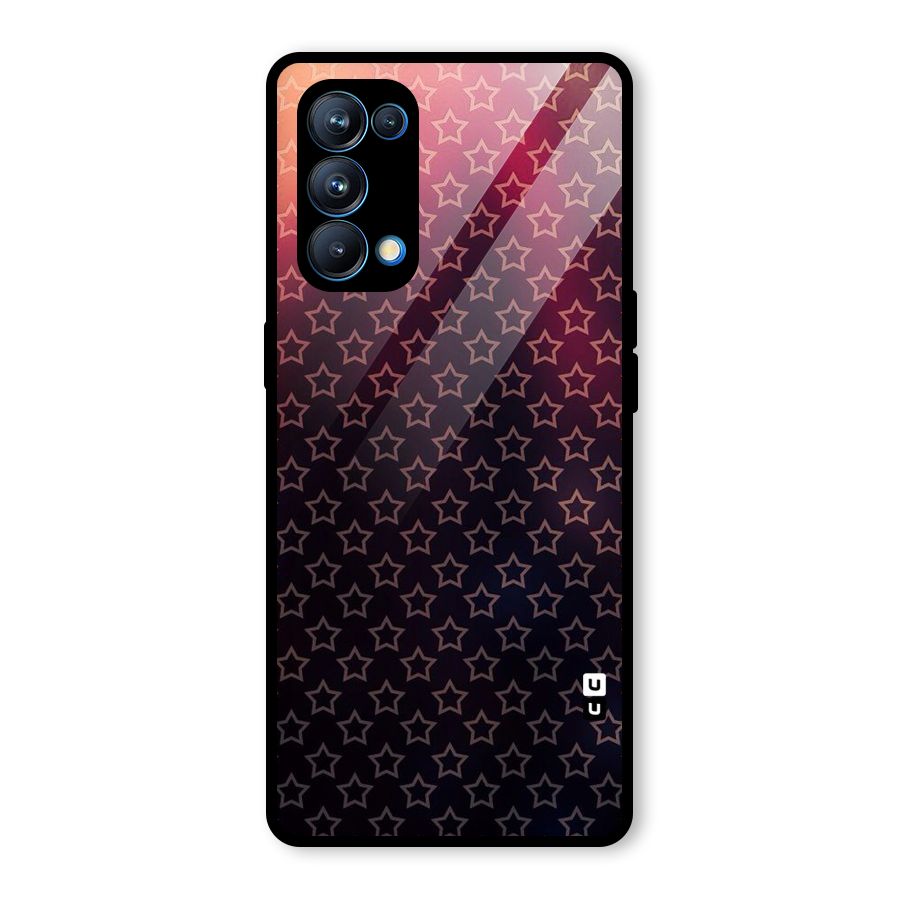 Ombre Stars Glass Back Case for Oppo Reno5 Pro 5G