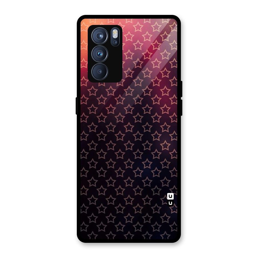 Ombre Stars Glass Back Case for Oppo Reno6 Pro 5G
