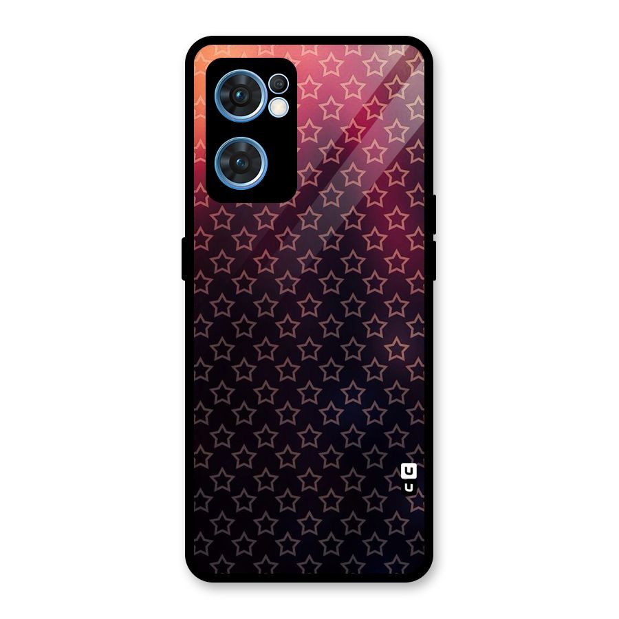 Ombre Stars Glass Back Case for Oppo Reno7 5G