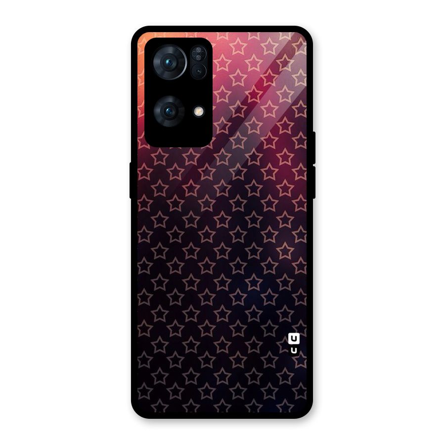 Ombre Stars Glass Back Case for Oppo Reno7 Pro 5G