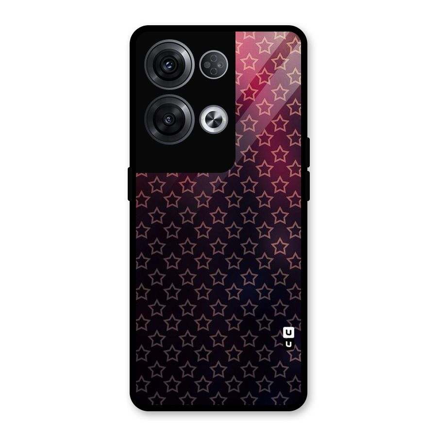 Ombre Stars Glass Back Case for Oppo Reno8 Pro 5G