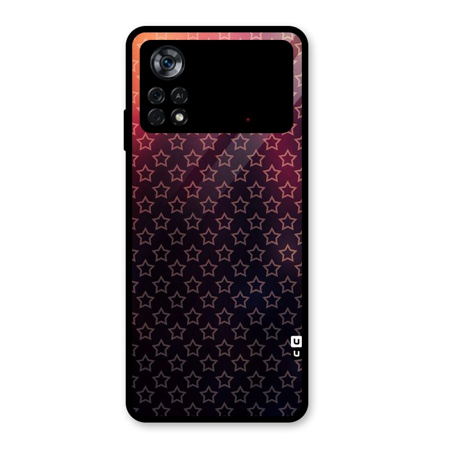 Ombre Stars Glass Back Case for Poco X4 Pro 5G